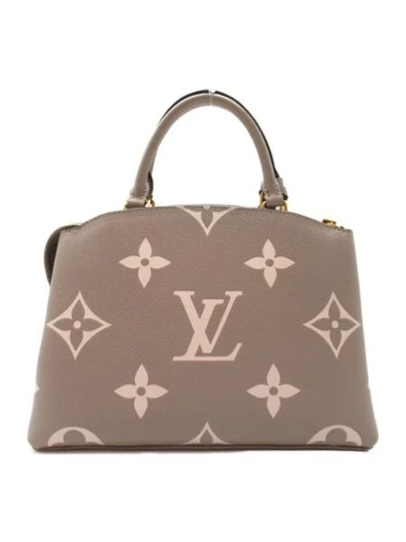 Bolso cruzado de cuero retro Louis Vuitton Vintage gris