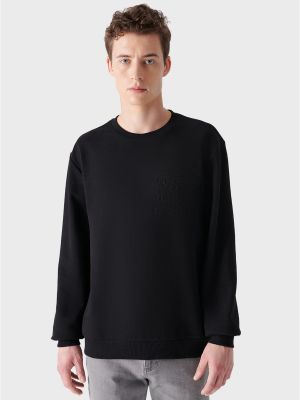 Džemperis bez kapuces ar izšuvumiem Avva melns