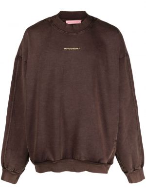 Einfarbiger sweatshirt aus baumwoll Monochrome braun