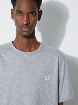 Tricou din bumbac Fred Perry gri