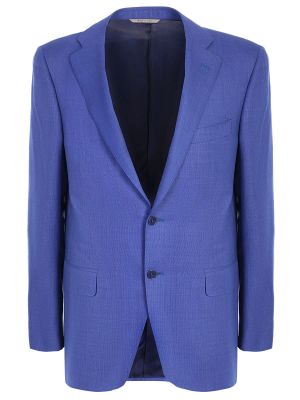 Шерстяной пиджак Canali синий