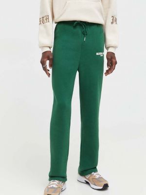 Spodnie sportowe z nadrukiem Sixth June zielone