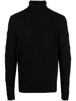 Vilnonis megztinis Cruciani juoda