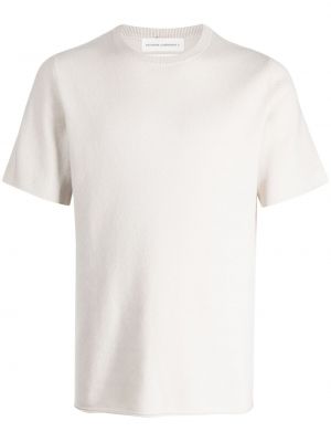Kaschmir t-shirt mit rundem ausschnitt Extreme Cashmere weiß