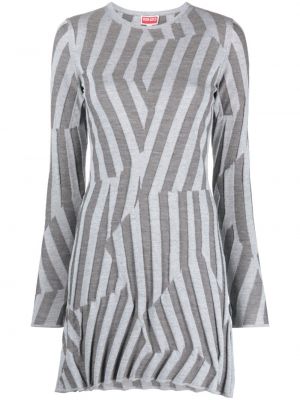 Mini-abito con stampa Kenzo grigio