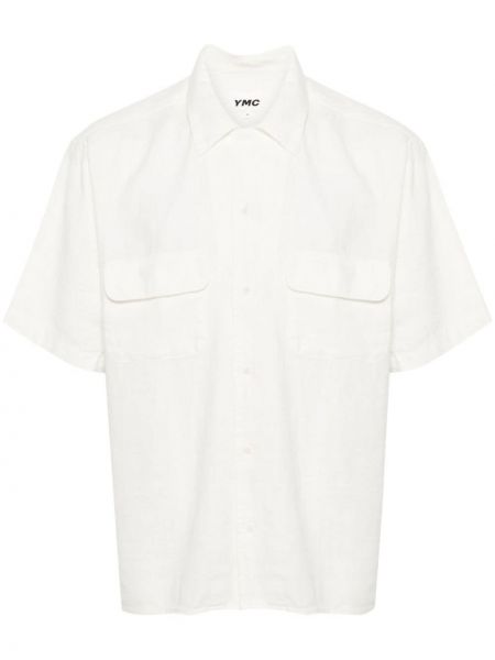 Λινό πουκάμισο Ymc λευκό