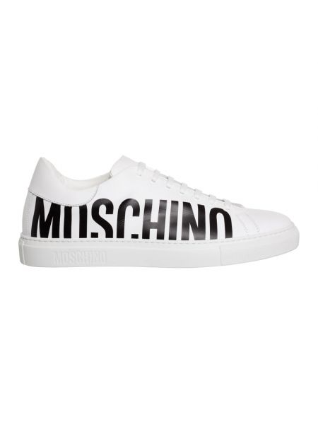 Einfarbiger sneaker Moschino weiß