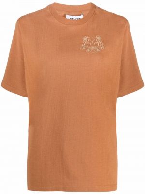 Camiseta con bordado Kenzo naranja