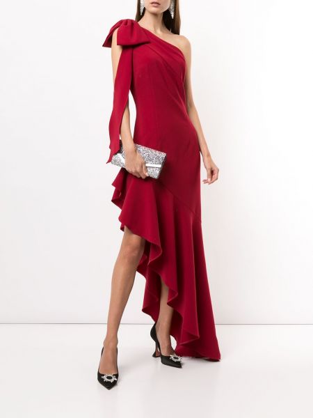 Drapované večerní šaty Marchesa Notte červené