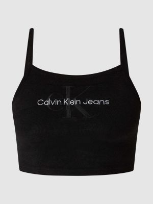 Crop top Calvin Klein Jeans czarny