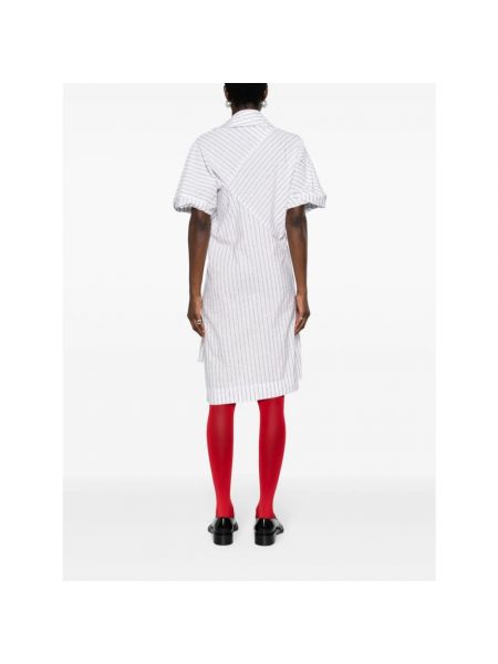 Vestido de algodón con estampado asimétrico Vivienne Westwood blanco