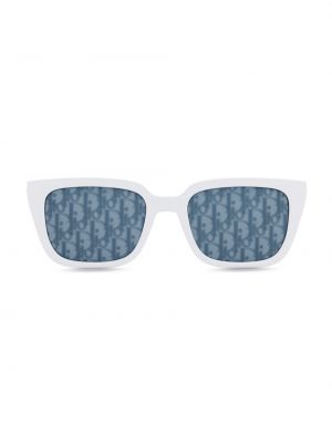 Очки солнцезащитные с принтом с геометрическим узором Dior белые