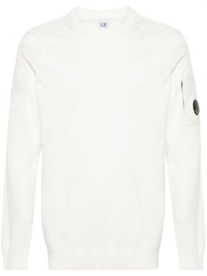 Bavlněný svetr C.p. Company bílý