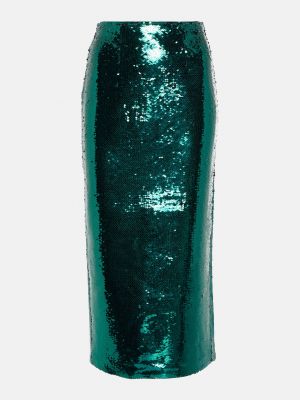 Юбка-карандаш с пайетками Roland Mouret зеленая