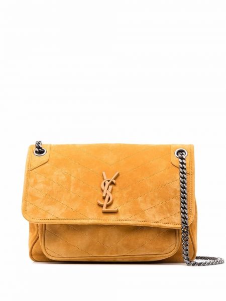 Чанта за ръка Saint Laurent жълто