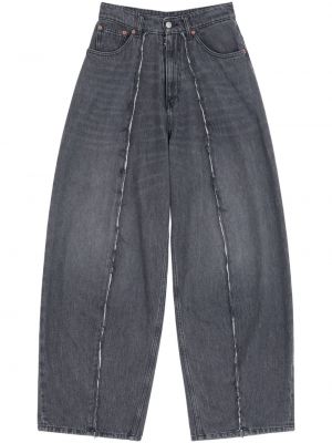 Bavlněné džíny relaxed fit Mm6 Maison Margiela šedé