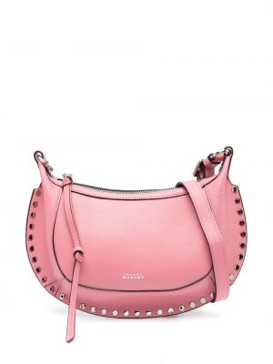 Чанта през рамо с принт Isabel Marant розово