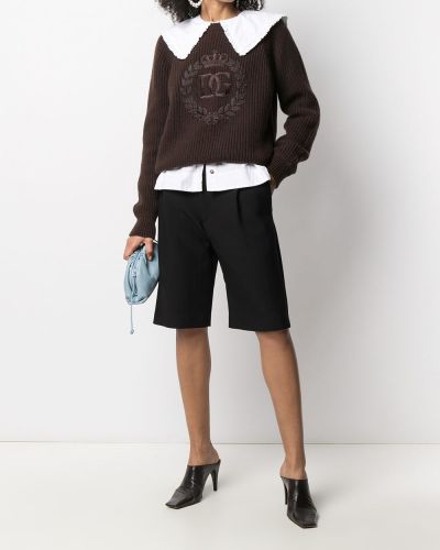 Jersey con bordado de punto de tela jersey Dolce & Gabbana marrón
