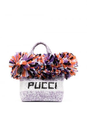 Shopper à franges Pucci violet