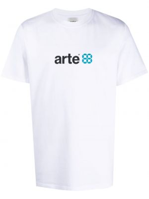 Памучна тениска с принт Arte бяло