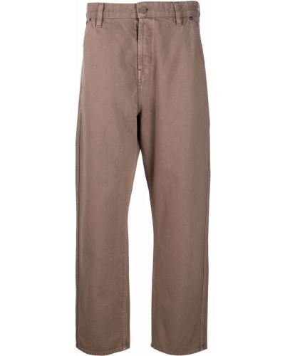 Pantalones rectos de algodón Jacquemus marrón