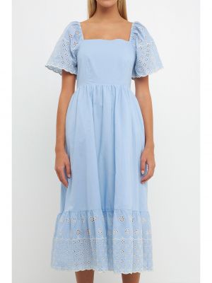 Платье миди с вышивкой English Factory
