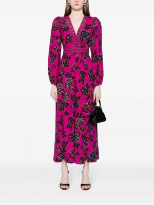 Květinové dlouhé šaty s potiskem Dvf Diane Von Furstenberg