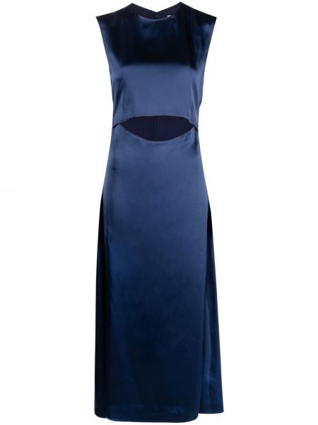 Szatén ruha Loulou Studio kék