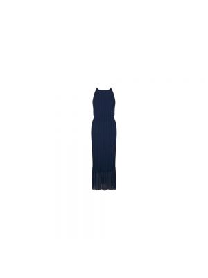 Sukienka mini plisowana Samsoe Samsoe niebieska