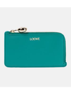 Kožená peněženka Loewe zelená