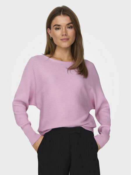 Пуловер свободного кроя Only розовый