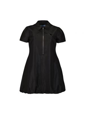 Jedwabna sukienka mini Prada Czarna