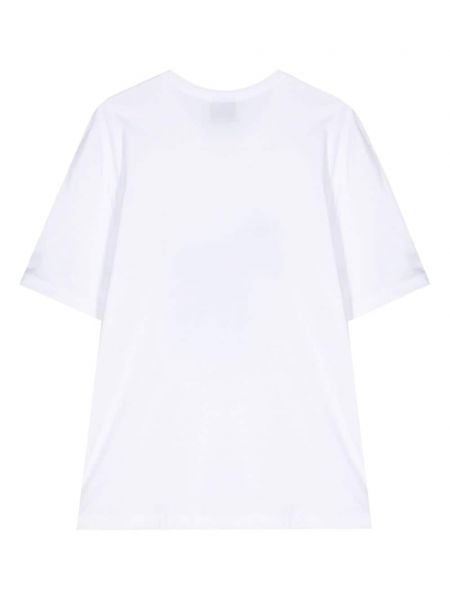 Koszulka bawełniana z nadrukiem w zebrę Ps Paul Smith biała