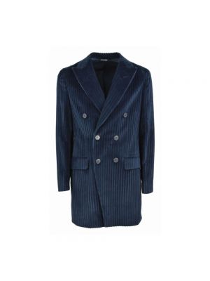 Aksamitny płaszcz Brian Dales niebieski