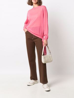 Pullover mit rundem ausschnitt Sara Lanzi pink