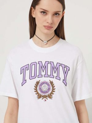 Pamučna majica Tommy Jeans bijela