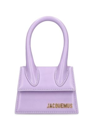 Borsa di pelle di pelle Jacquemus viola