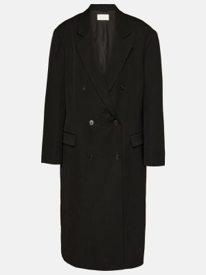Manteau en laine The Row noir