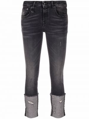 Høy midje jeans 7/8 R13 grå