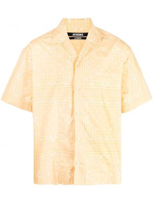 Camicia con stampa Jacquemus giallo