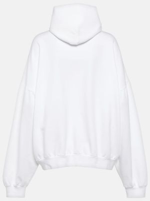 Sudadera con capucha de algodón Balenciaga blanco