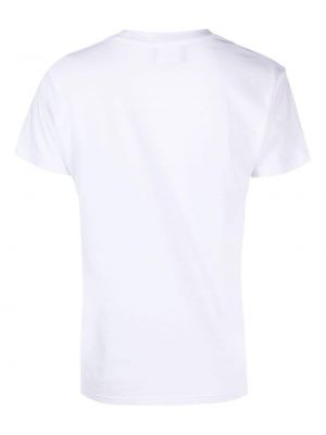 Raštuotas medvilninis marškinėliai Alessandro Enriquez balta