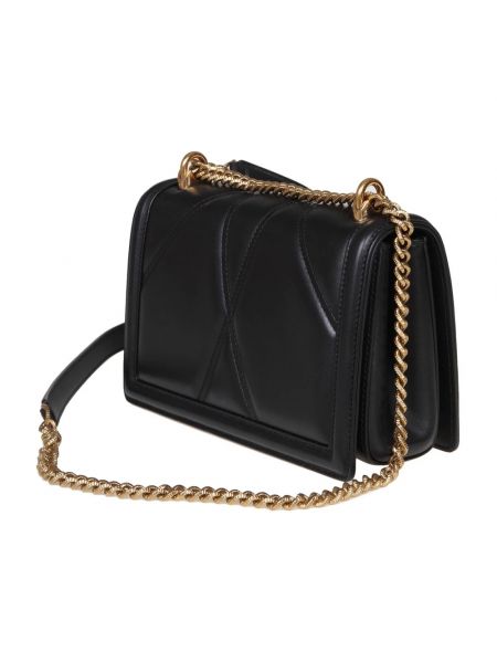 Bolsa de hombro acolchada con corazón Dolce & Gabbana negro