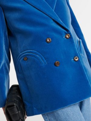 Blazer de terciopelo‏‏‎ de algodón Blazé Milano azul