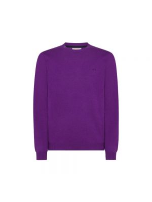 Dzianinowy sweter Sun68 fioletowy