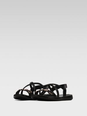 Kožené sandály z imitace kůže Bassano černé