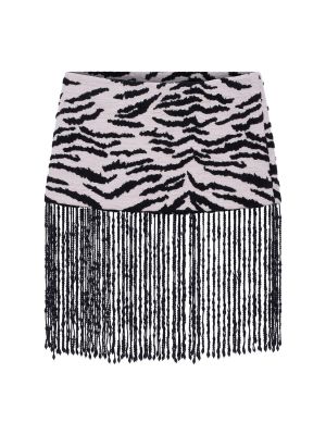 Zebra mintás jacquard pamut miniszoknya Des Phemmes fekete