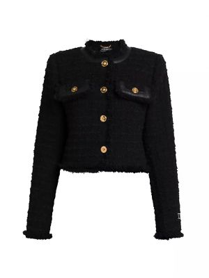 Твидовый пиджак Versace черный