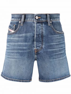 Slank jeans-shorts Diesel blå