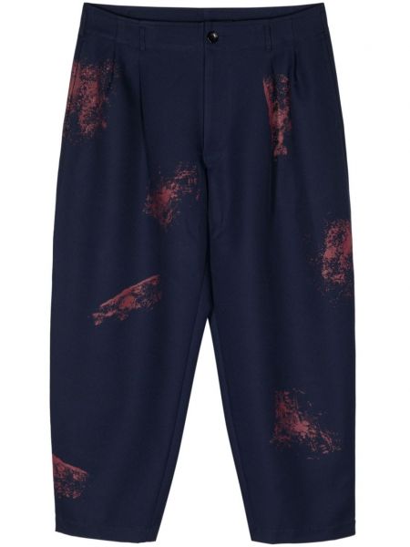 Pantaloni cu imagine cu imprimeu abstract Comme Des Garçons Shirt albastru